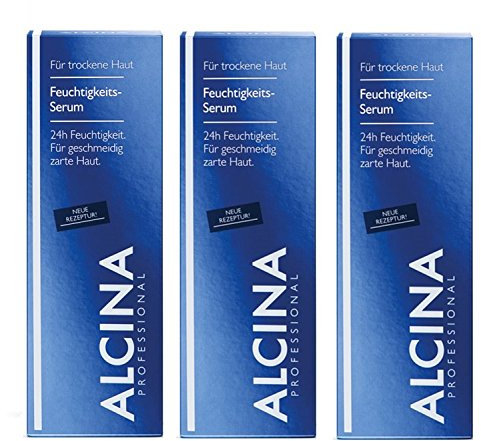 3er Feuchtigkeitsserum pflegende Kosmetik Alcina 24H Feuchtigkeit für geschmeidig zarte Haut je 30 ml = 60 ml