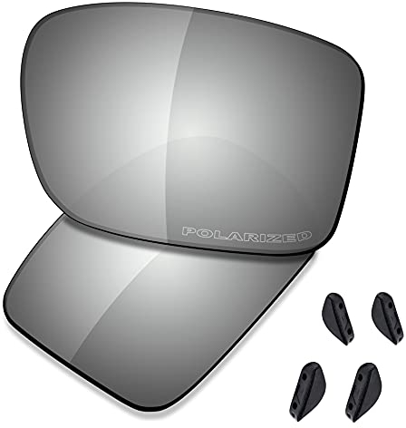 Saucer Verres de rechange premium pour lunettes de soleil Oakley Double Edge OO9380 High Defense – Métal chromé polarisé