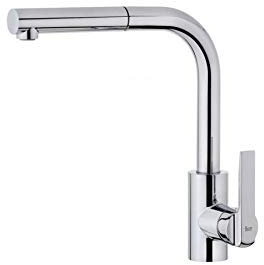 Teka Grifo Cromado para Fregadero de Cocina con Boquilla extraíble IN 938 – 539381200, Gris
