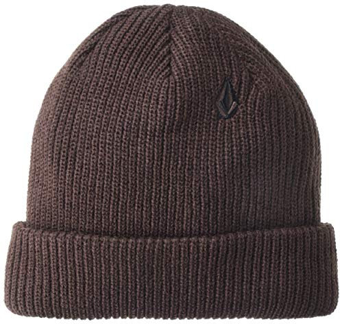 Volcom Damen Polar Lined Roll Over Classic Fit Beanie-Mtze, schwarz/rot, Einheitsgröße