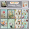 CrafTreat Blumen-Decoupage-Papier zum Basteln – Blumen und Mini-Blumen – Größe: A4 (8,3 x 11,7 Zoll), 8 Stück – Möbel-Decoupage-Papier mit Blumenmuster – Decoupage-Papier für Scrapbooking