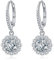 VONALA Orecchini pendenti in argento Sterling con fiore quadrato/pianeta a monachella da donna con cristalli pendenti e zirconi cubici per donne e adolescenti, Argento sterling, zirconia cubica