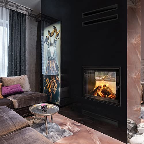 KRATKI Lucy Holzkamineinsatz mit Tunnellufteinlass BImSchV 2 konform Stahl Thermotec Auskleidung Glasscheibe 12 kw 128,7x65,4 cm Thermischer Wirkungsgrad 80