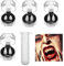 4 Pair Halloween Vampire Fangs with Adhesive, Reusable Vampire Teeth for Halloween Party Cosplay Favors Dress Up Accessories Prop Decoration Gift (13/15/17/19mm)