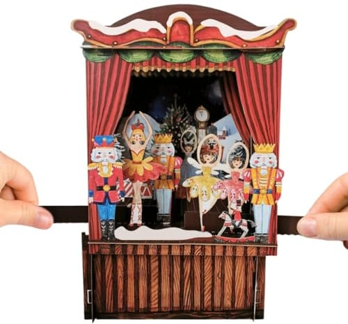 Alljoy Design Paper Theatre The Nutcracker 3D Pop Up Christmas Greeting Card By Alljoy Cards XPT002, 20cm x 25cm