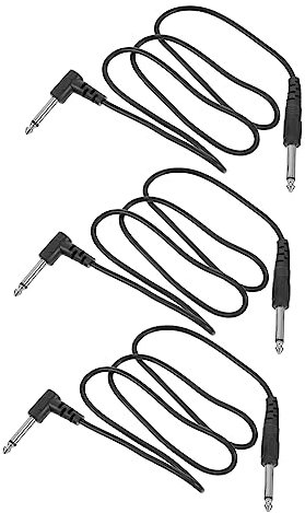 UPKOCH 3pcs Guitar Cable Black Audio Cable for Electric Guitar Speaker Connection Patch