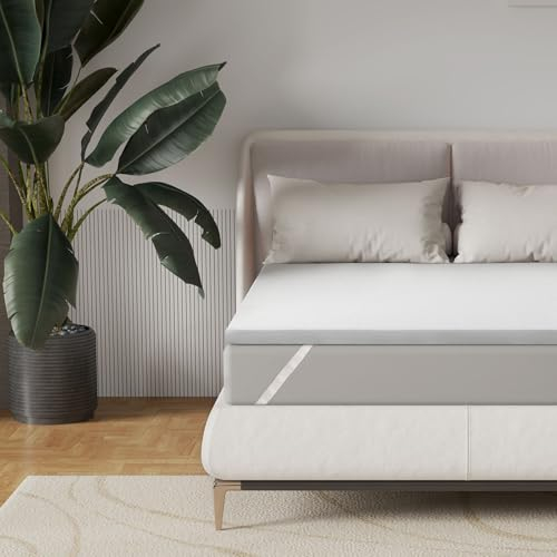 EGO HOME Matratzen Topper 90x190cm, 5cm Höhe Matratzentopper aus Memory-Schaum Öko-TEX Zertifiziert, Abnehmbaren und Waschbaren Matratzenauflage für Boxspringbett Matratzen Schlafsofa