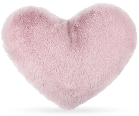 Bestlivings Herzkissen, Herz Kissen Dekokissen, Zierkissen, Plüsch Flauschige Sofakissen, Kuschelkissen für Kinderzimmer Sofa Schlafzimmer ÖkoTex