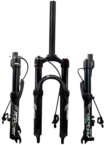 GZKDKZB Bike Suspension Forks BMX Suspension Fork 20inch 24inch Mountain Bike Air Fork 1-1/8 Straight Disc Brake MTB 9mm QR 80mm Travel HL RL For Folding Bicycle 1780g