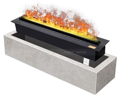 Atomization Fireplace Electric Fireplace, Recessed Electric Fireplace with Intelligent Flame Color LED Light, Touch Screen, Remote Control Electric Fireplace(1500mm)