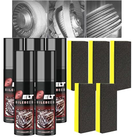 XIRUJNFD 3.38fl.oz (100ml) Belt Dressing Spray Automotive, Long-Lasting Anti-Slip Timing & Drive Belts, Restores Grip & Extends Belt Life, Quick-Dry Belt Dressing Noise Lubrication (5)