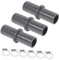 Housoutil Dishwasher Waste Pipe Extender 21mm Connector 6 Clips for Washing Machine Dishwasher