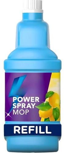 AMK® Flash Powermop Citrus Refill Liquid 1.25 Litre Floor Cleaner Solution for Power Mop Hardwood Laminate Tiles Fresh Scent Cleaning