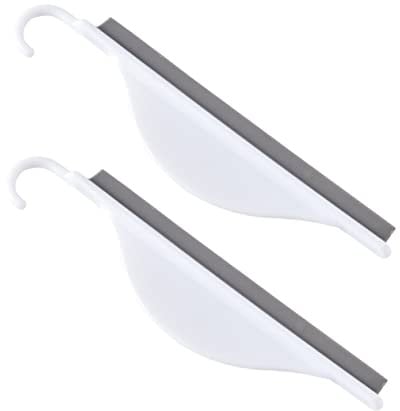 GANAZONO 2Pcs Silicone Glass Cleaner Squeegee Durable Bathroom Wiper for Mirrors Windows and Tiles for Home Use