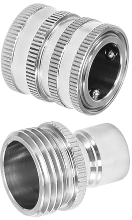 Tyinerc Schlauchanschlüsse – 19 mm, auslaufsicheres Metall | Schnellverbindungsanschlüsse für Gartenschlauch | für Anfänger Männer Frauen Hochdruckreiniger Wasserhähne Rasensprenger Rasen