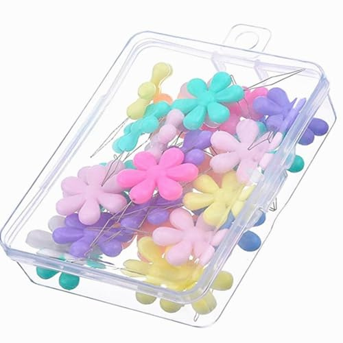 SOESFOUFU Enfile-Aiguilles pour Couture 40 Pièces Tête de Fleur de Prunier, Boucle en Cuivre et Plastique, Adapté aux Aiguilles Manuelles et Machines, pour Projets DIY Couleur Aléatoire