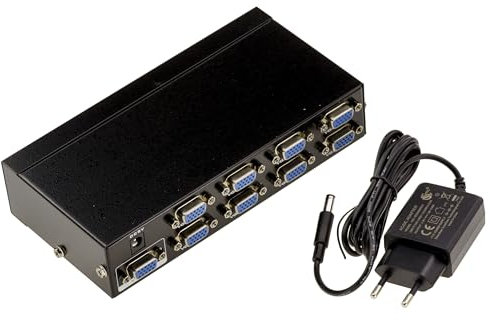 KALEA-INFORMATIQUE VGA-Videosplitter Splittertyp, der 1 Eingangsquelle identisch auf 8 simultane Ausgänge dupliziert. 350MHz Bandbreite.