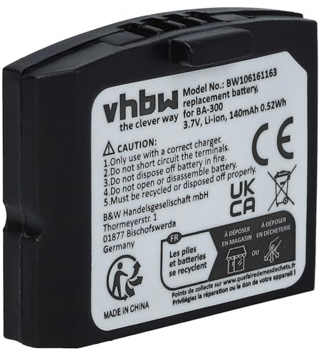 vhbw Akku kompatibel mit Sennheiser is 410 | IS 410TV, RI 410, RS 4200, RS 4200 TV, Set 830 Wireless Headset Kopfhörer (140 mAh, 3,7 V, Li-Polymer)