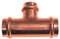 Cornat Press-T-Stück, Kupfer mit reduziertem Abgang, 3 Muffen, A 28 mm, B 22 mm, 1 Stück, T65302822B