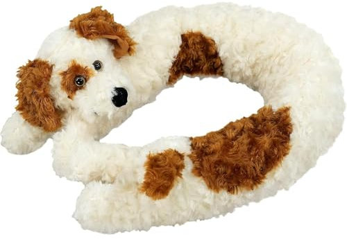The Magic Toy Shop Novelty Door Draft Excluder Cushion Cream Dog - Perfect for Blocking Wind, Noise, Light, and Dust - Sausage Dog Draught Excluder for Doors - Great Gift