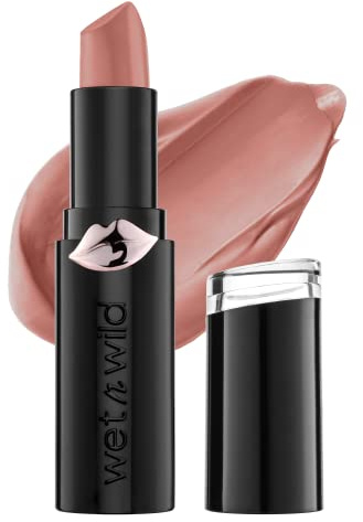 wet n wild Mega Last Matte Lip Color, Semi Matte Hyaluronic Acid Infused, Long Lasting Full Coverage for a Nourishing Pout, Cruelty-Free & Vegan - Bare it All