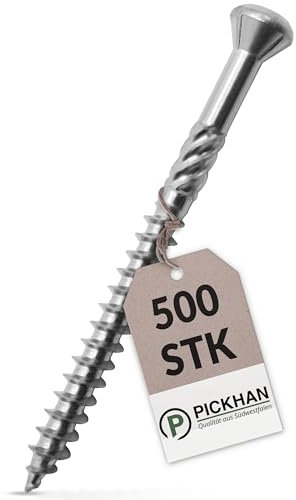500 Stk Terrassenschrauben 5 x 60 mm für Terrassenbau Edelstahl rostfrei Holzdielen…