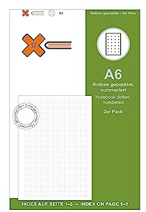 X17 A6 Notizen/Notizheft | gepunktet 2er Pack, für das revolutionäre X17-Notizbuch mit auswechselbaren Heften