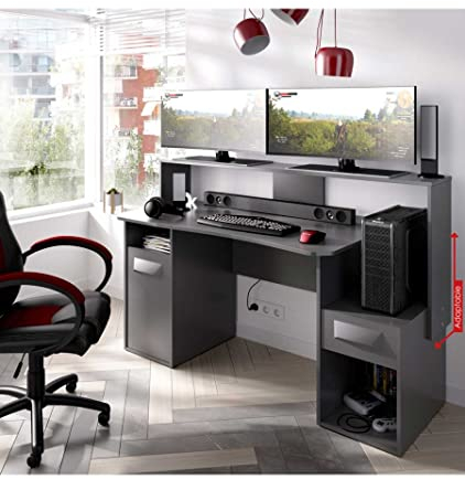 DEKIT SCHWARZER GAMINGTISCH TRON