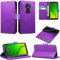 Mobile Stuff Motorola Moto G7 Power Case, Leather Wallet with Flip Cover, Credit Card Pockets and Stand Compatible For Moto G7 Powe (6.2) (Purple)