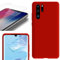 Eximmobile Silikonhülle Rubber in Rot kompatibel mit Samsung Galaxy J7 (2016) + Panzerfolie Schutzhülle Liquid Handytasche Schutztasche Flüssigsilikon Handyhülle Hülle Silikon Case Cover
