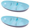 YöL Set of 2 Two Tone Plastic Sectioned Dishes Reusable Camping Summer Party BBQ Caravan Snack Dip Tray