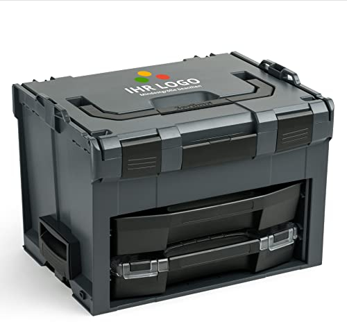 L-BOXX Sortimo LS BOXX 306 | Inkl. i-BOXX 72 H3 & LS-Schublade 72 Leer in Anthrazit | Individuell Anpassbar Mit Ihrem Logo | Professioneller Werkzeugkoffer | Werkzeugkiste Aus Kunststoff