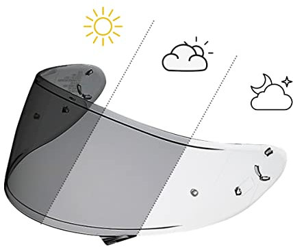 Puentemys CWR-1 - Visiera di ricambio fotocromatica per casco X14, X-Fourteen, RF-1200, Z7, NXR, RF-SR (trasparente a fumo)