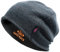 Lvaiz Herren Winter Beanie Mütze Warm Fleece Gefüttert Totenkopf Kappe für Herren Wendbar Frauen Winddichte Uhr Hut Strick Warm Unisex Beanie, Schwarz, Einheitsgröße