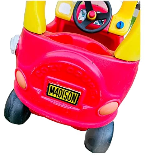 Cozy Coupe Custom Number Plate | Kids | Toy Car | Personalised