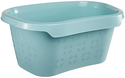Tilda Wäschekorb mit Kettenschutz, 30,5 l, Hellblau