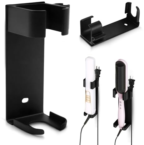 Wandhalterung Halter für Dyson Airwrap, Lockenstabhalter, Haarglätter, Wandhalterung Halter für Verschiedene Lockige Haar Sticks, Haarstyler Organizer Zubehör, Hochtemperaturbeständig, Aluminium