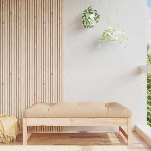 ZEYUAN Gartenhocker 120x80 cm Massivholz Kiefer, Balkon Hocker, Fusshocker Garten, Hocker Garten, Fußhocker Für Sessel, Gartenmöbel Hocker 825737