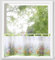 Scheibengardine 45x120 cm Osterhase - Fenster Deko Frühling Hase Ostern Bunt Blumen Wiese Eier Kinder Zimmer