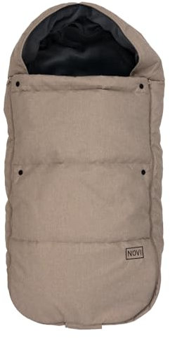 Novi Baby Uni Cozy Babyfußsack Babyfußsack Winterfußsack Babyschale mit Reißverschluss, Kuschelsack Babydecke Kinderwagen, waschbar, verschließbar Tasche, passend für alle Kinderwagen (Beige)