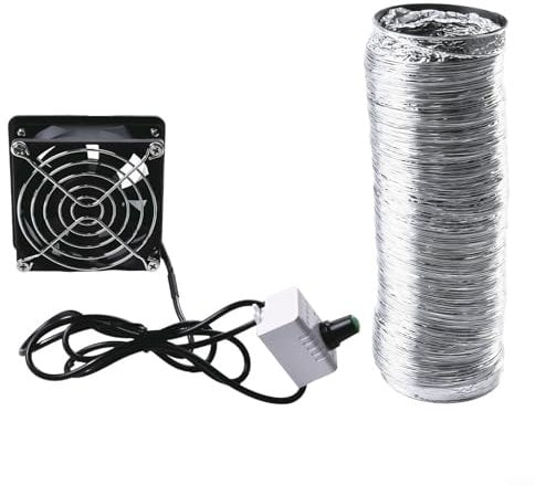 Portable Extractor Fan, Smoke Absorber Fume Extractor Fan, Pipe Duct Exhuast Fan USB Adjustable Speed, DIY Ventilation Fan For Kitchen Bathroom Smoke(Fan+600cm pipe)