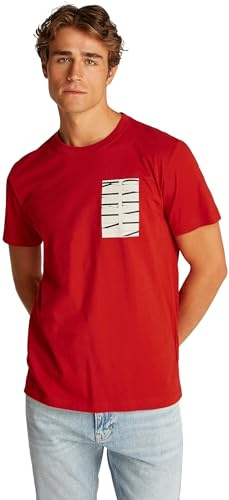 Calvin Klein Herren T-Shirt Kurzarm Serif Box Graphic Tee aus Baumwolle