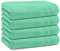 DECASATEXTIL - Juego Toallas de Lavabo 4 Unidades 100% Algodón 450gr, Tamaño 50x100cm - Toallas Manos - Toalla Suave y Duradera para Secar Tus Manos y Rostro (Verde Agua)
