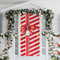 ADERTOS 200 * 90 cm Addobbi Natalizi Porta Ingresso a Forma di Grande Scatola Regalo, Striscioni Appesi Banner per Porta Natalizia, Decorazione della Porta di Natale a Modello di Scatola Regalo rossa