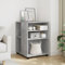 Xichuzi Beistelltisch mit Rollen Betongrau 55x60x78 cm Holzwerkstoff, Sofatisch, Druckertisch, Laptop Tisch, Couchtisch, Sofa Tisch, Kaffetisch - 853158