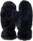 styleBREAKER Damen Fäustlinge aus kuscheligem Fake Fur Material - Weiche und warme Kunstfell Winterhandschuhe 09010050, Farbe:Schwarz