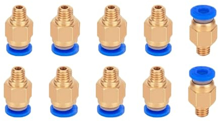 Aiqeer 10 Piezas 3D Impresora PC4-M6 Neumático Conectores, PC4-M6 Neumático Rápido Ajuste