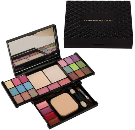 Trousse Trucchi Donna, Trousse Trucchi Ragazza, 28 Colore Palette di Ombretti per Trucco, Trucchi Tutto in Uno Tavolozza Completo Valigetta con Ombretto, Gloss, Rossetti e Polveri Viso