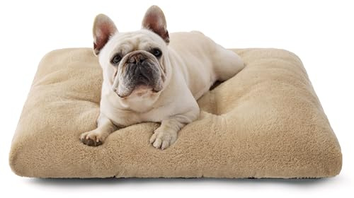 BEDSURE Hundebett Waschbar Groß - Hundekissen Bett Beruhigende Hundematratze mit Rutschfestem Boden, Warmes Kissen für Große Haustiere, Kamel, 74x53x8cm