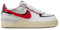 NIKE Air Force 1 Shadow, Sneaker Donna, White Gym Red Black Metallic Silver, 40.5 EU